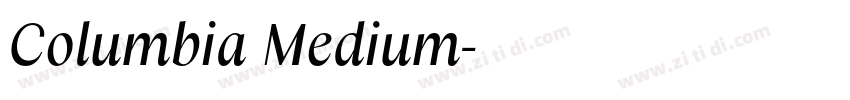 Columbia Medium字体转换